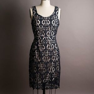 Banana Rebublic Navy Crochet cocktail dress—US6